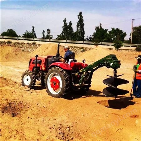 四轮拖拉车载式后置钻坑机 植树绿化打坑机  农用林业自动挖坑机
